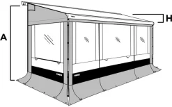 Thule Seitenwand Set Safari Residence G3 5200 / 5003 12 Thule Seitenwand Set Safari Residence G3 5200 / 5003 -Zelt Serie 110574 607180