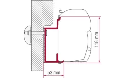 Fiamma Markisenadapter Eura Mobil Karmann Wandmontage