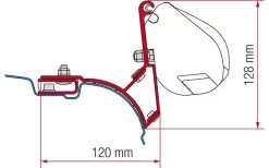 Fiamma Markisenadapter Kit VW T5/T6 Multivan Dachmontage