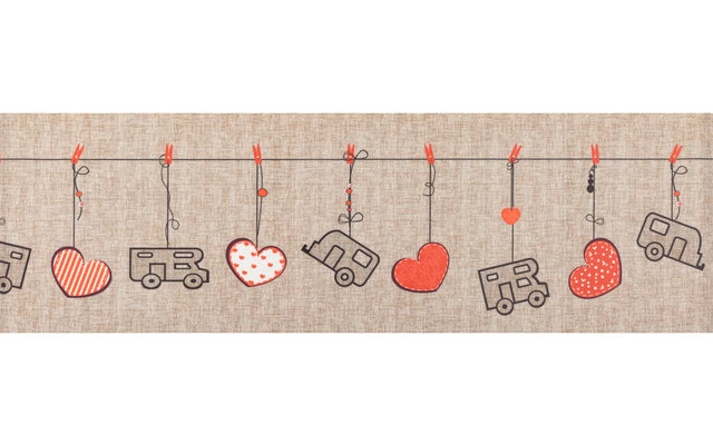 Arisol Teppich-Läufer Herzmotiv Beige 2 Arisol Teppich-Läufer Herzmotiv Beige – Bild 2