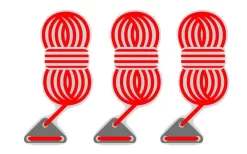 Bent Abspannleinen 3er Set Orange