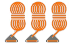 Bent Abspannleinen 3er Set Orange -Zelt Serie 251461 1777525