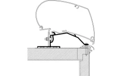Thule Caravan Omnistor 6200 / 6300 / 9200 Markisenadapter Dachmontage 3,0 M -Zelt Serie 357761 2544059