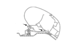 Dometic PR-Adapt Adapter Für Dachmarkisen PR 2000 Und PR 2500 4,0m -Zelt Serie 457443 3315962