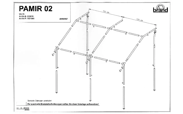 Brand Pamir S Teilzelt 250 X 215 Cm Größe 2 1 Brand Pamir S Teilzelt 250 X 215 Cm Größe 2