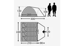 Kampa Brighton 4 Kuppelzelt Grey