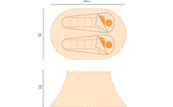 Regatta Malawi 2-Personen-Pop-Up-Festivalzelt Rot