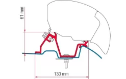 Fiamma Markisenadapter-Kit Mercedes Sprinter/VW Crafter High Roof - RHD