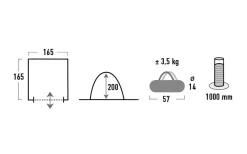 High Peak Mehrzweckzelt Lido -Zelt Serie 615331 4452195