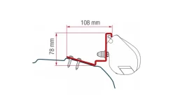 Fiamma Markisenadapter-Kit Ford Custom Cap Coast/Capland/Caplife - Deep B