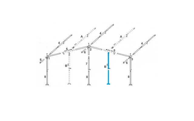 Brand Zusatzgestänge Für Vorzelte Und Zelte Orkanstütze Mit Schelle Und Fuß Stahl 25 Mm Länge 165 - 260 Cm 1 Brand Zusatzgestänge Für Vorzelte Und Zelte Orkanstütze Mit Schelle Und Fuß Stahl 25 Mm Länge 165 - 260 Cm