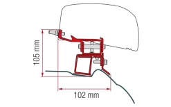 Fiamma Markisenadapter-Kit Mercedes V Class - Deep Black