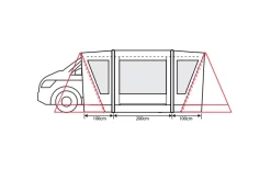 Outdoor Revolution Cayman Combo Air Vorzelt Low 180 Bis 210 Cm -Zelt Serie 636903 4332455
