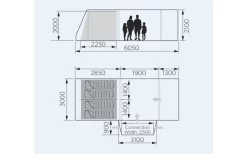 Dometic Rarotonga DA FTT 401 AIR TC LH Aufblasbares Driveaway Vorzelt 3 M Modell Links -Zelt Serie 707879 4802012