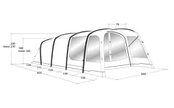 Outwell Avondale 5PA Tunnelzelt -Zelt Serie 737546 4971980