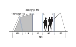 Outwell Avondale 5PA Tunnelzelt -Zelt Serie 737549 4971986