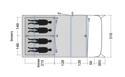 Outwell Avondale 4PA Tunnelzelt -Zelt Serie 748517 5009087