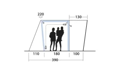 Outwell Jonesville 290 SA Flex Busvorzelt + ONS Leuchtelement-Set Bundle -Zelt Serie 748541 5008487