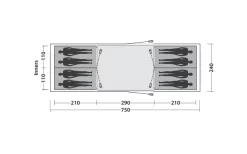 Easy Camp Huntsville Twin 800 Tunnelzelt Für 8 Personen -Zelt Serie 782504 5172620
