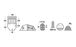 High Peak Zelt Goshawk 4 Tunnelzelt 11 High Peak Zelt Goshawk 4 Tunnelzelt -Zelt Serie 803042 5244845