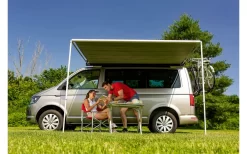 Fiamma F35 Pro 180 Dachmarkise Gehäusefarbe Deep Black Tuchfarbe Royal Grey 180 Cm -Zelt Serie 808382 5278139