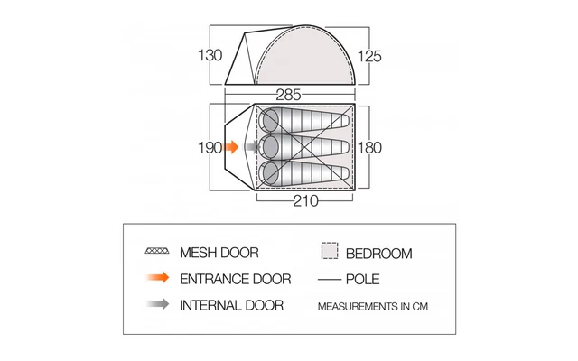 Vango ALPHA 300CLR Kuppelzelt 3-Personen 2 Vango ALPHA 300CLR Kuppelzelt 3-Personen – Bild 2