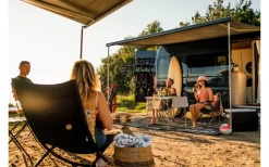 Fiamma F80s Ducato 320 Markise Gehäusefarbe Deep Black Tuchfarbe Royal Grey 320 Cm -Zelt Serie 822713 5315048